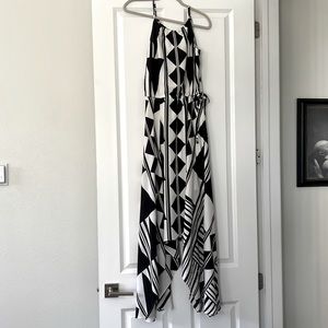 Geometric scarf dress